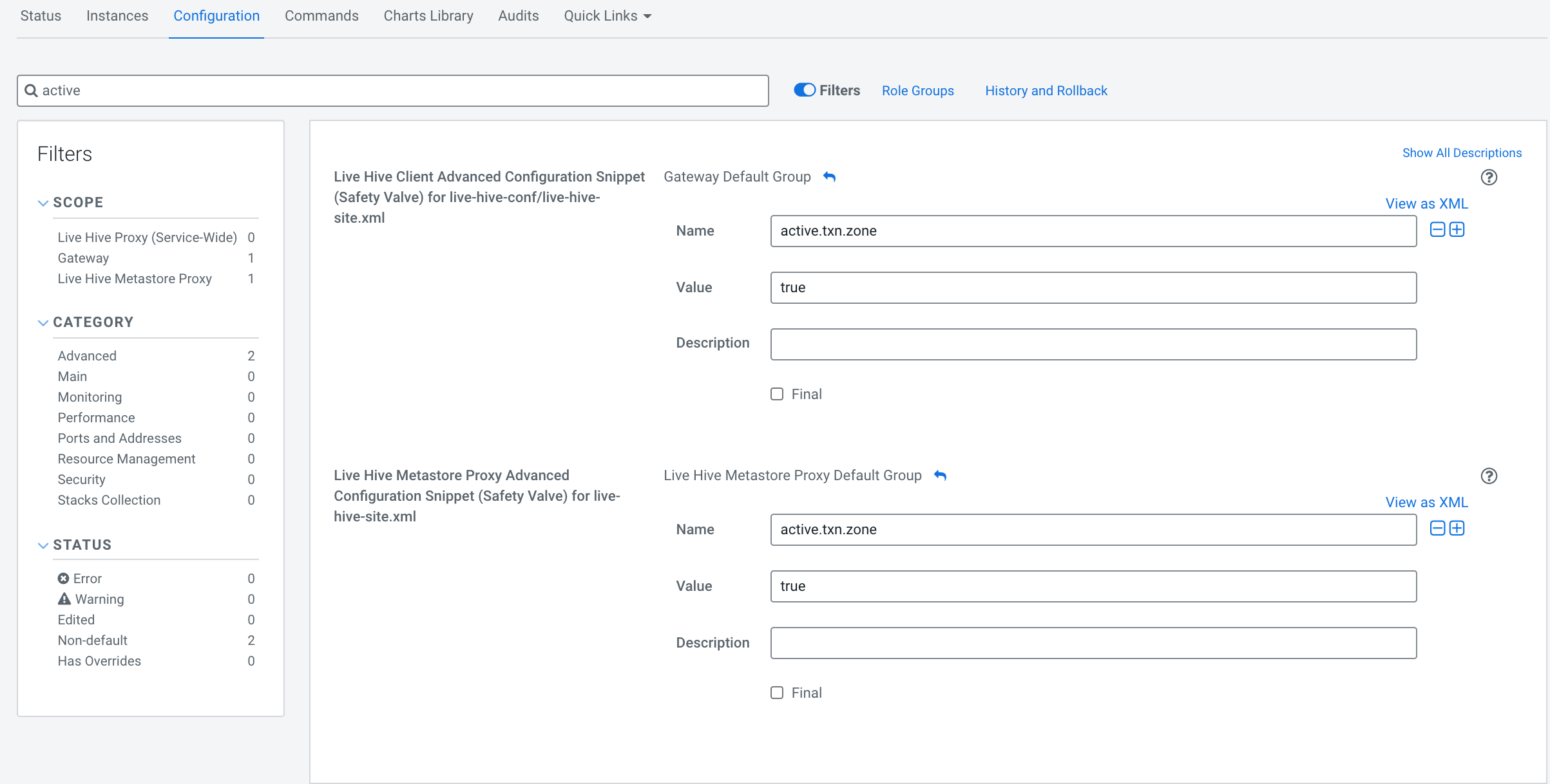 CDP - active txn zone