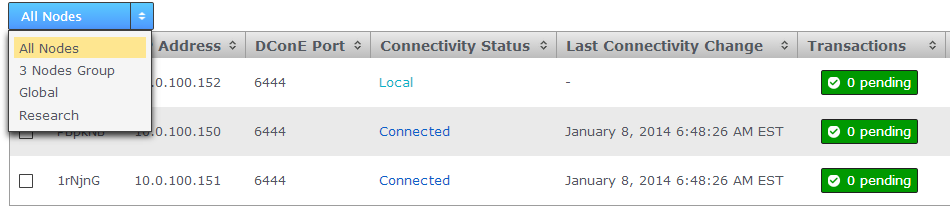 ** Select an existing replication group **