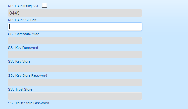 SSL settings in setup