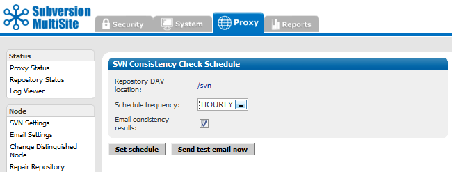 Admin Console - Schedule Consistency check