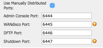 Manually Distributed Ports