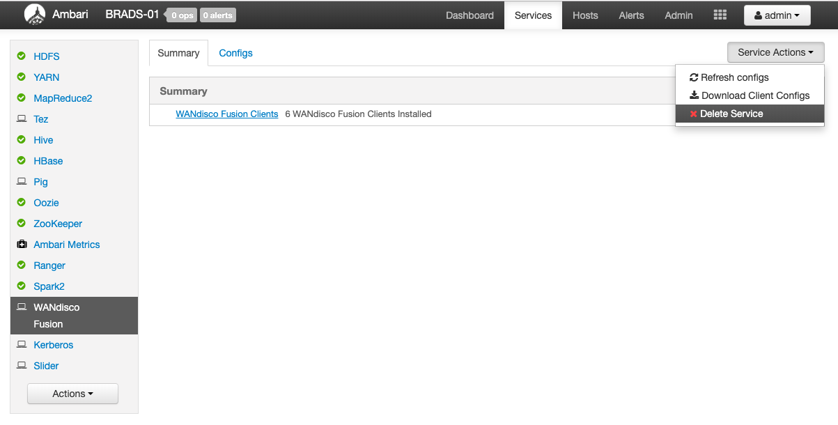 Ambari - WANdisco Fusion