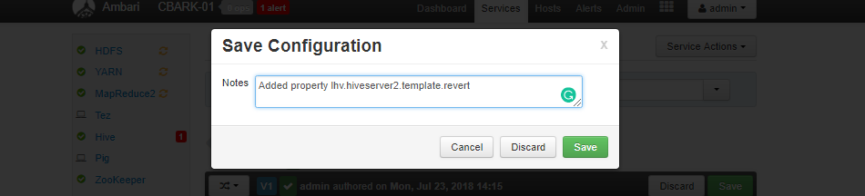Revert to Hive Server 2