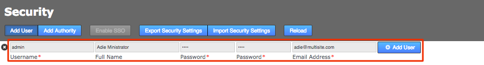 gms security adduser2 1.9
