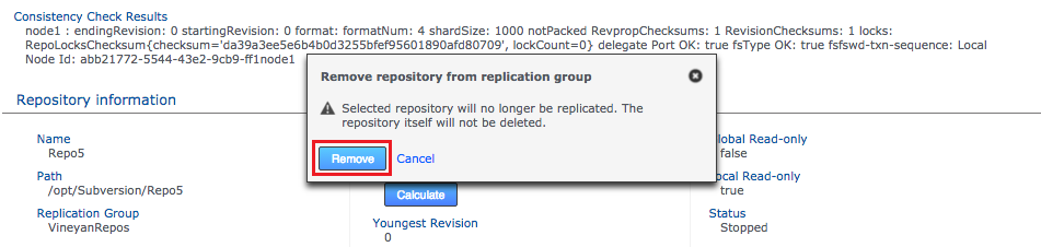 Deleting Replication Group