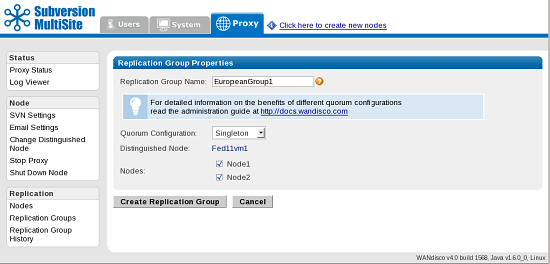 MultiSite nodes Replication Group 3