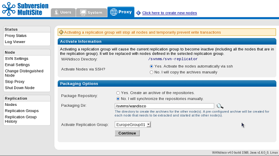 MultiSite nodes Replication Group 5