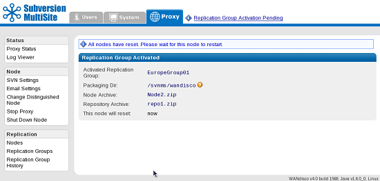 MultiSite nodes Replication Group 7