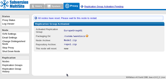 MultiSite nodes Replication Group 9