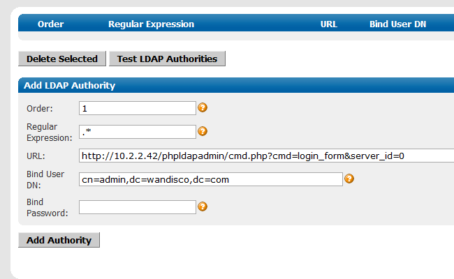 MultiSite LDAP Authorities